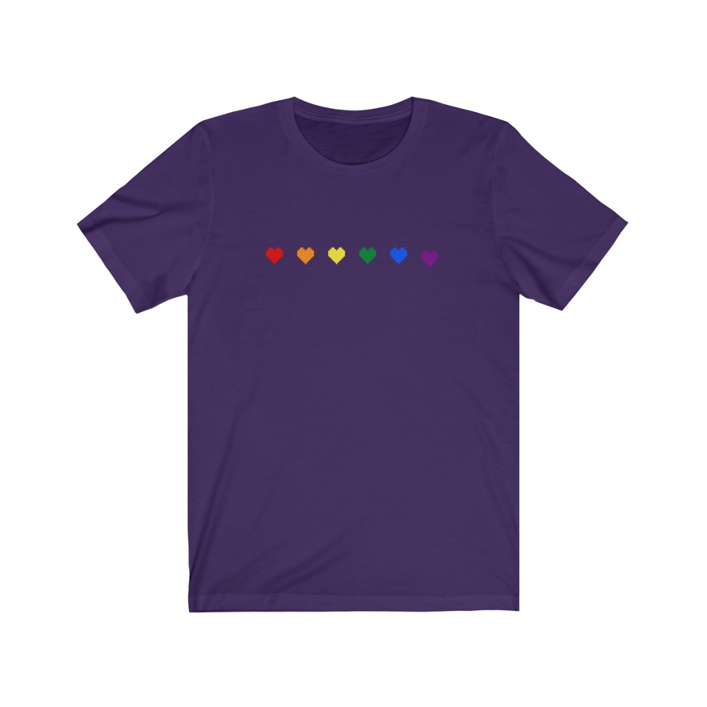 Cute hearts - Unisex T-shirt - Coming out colors